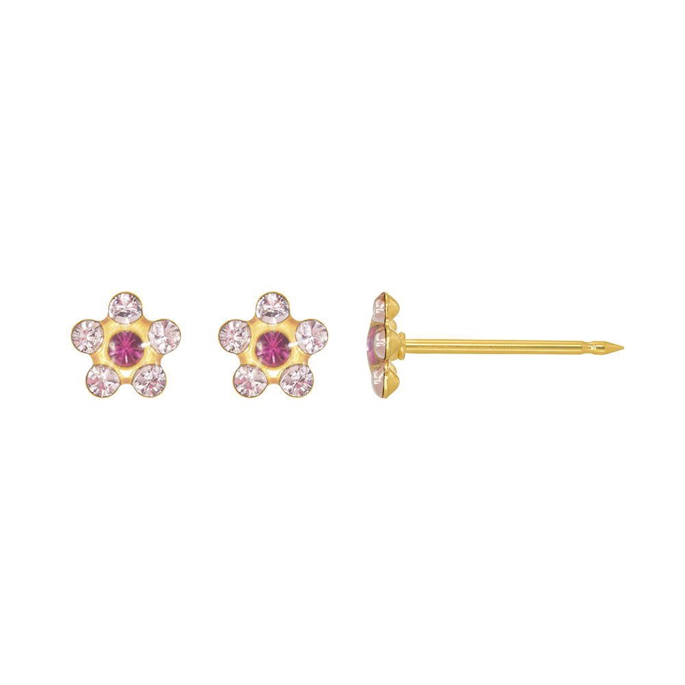 BOUCLE DORE CRISTAL ROS & FUCHI REF835C-5