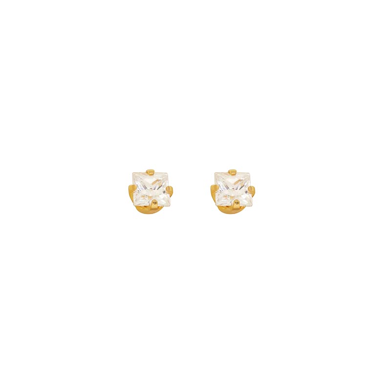 BOUCLE OR OXYDE ZIRCONIUM CARRE REF 251E