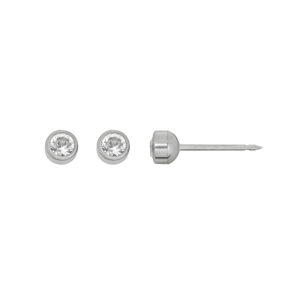 BOUCLE TITANE ETOILE AVC CRISTAL REF 171C