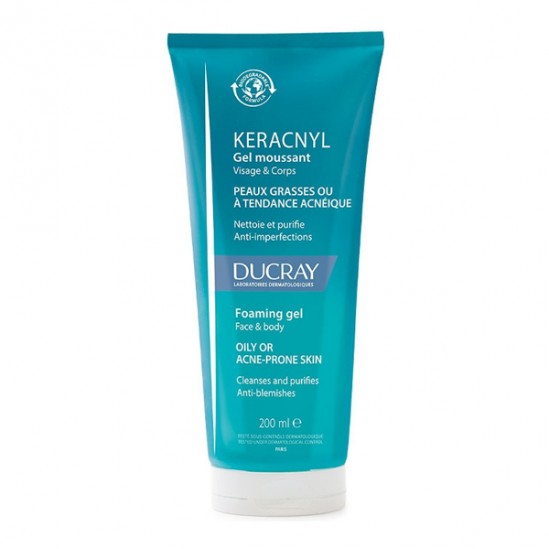 DUCRAY KERACNYL GEL MOUSSANT PUR 200ML