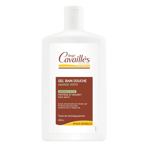 ROGE CAV GEL BAIN AMANDE VERT FL/400ML