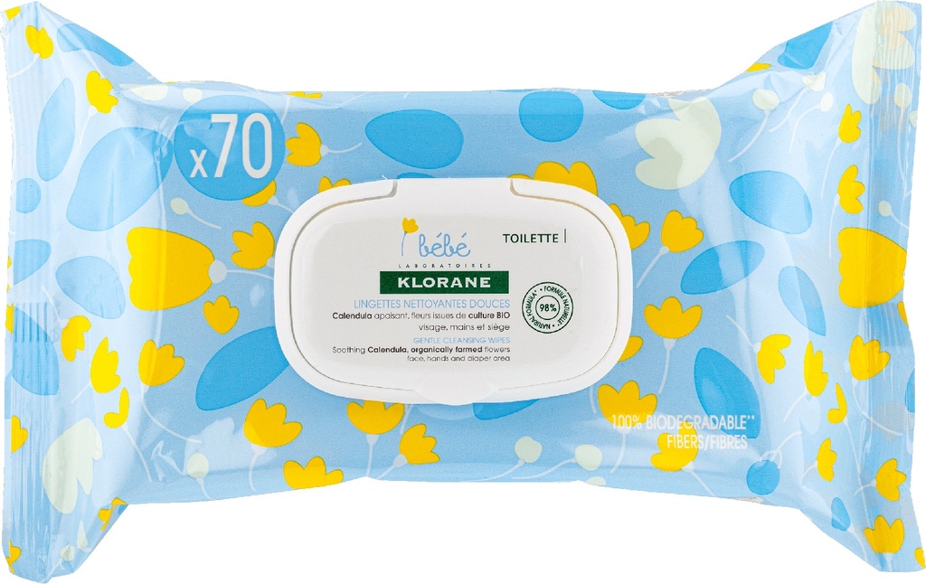 KLORANE BEBE LINGETTES B/70
