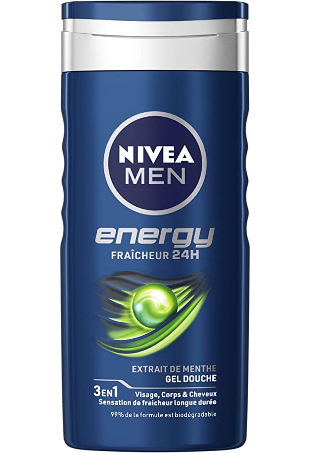 NIVEA MEN ENERGY 24H FRESH EFFECT + MENTHE 3 EN 1 250ML