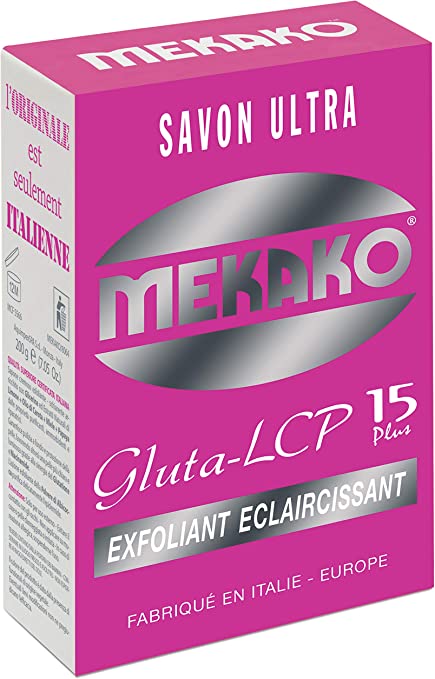 MEKAKO GLUTA-LCP 15PLUS SAVON ECLAIRCISSANT EXFOLIANT 200G
