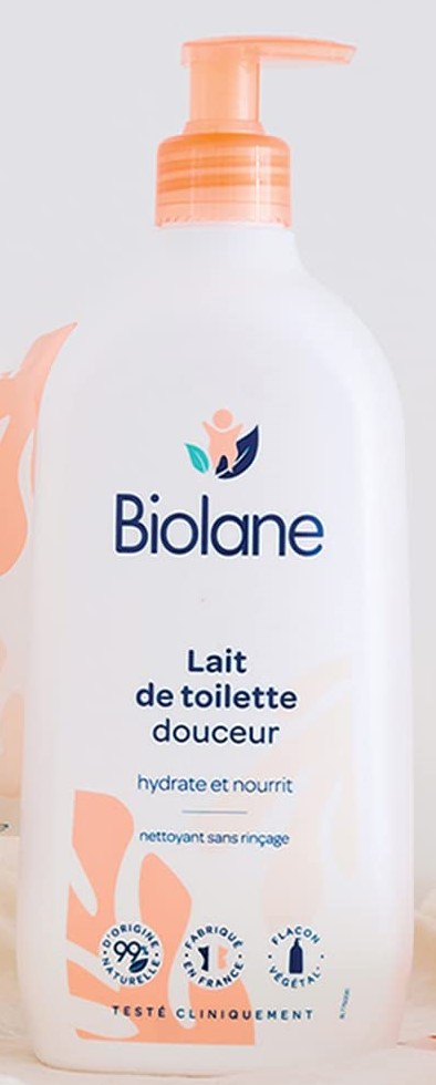 BIOLANE LAIT TOILETTE SANS RINCAGE F/750ML