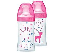 DODIE BIB 0-6 MOIS DEB 2 ROSE 270 ML LOT 2