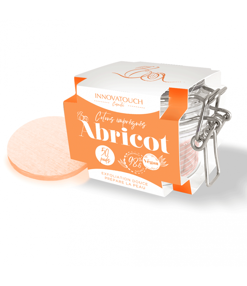 INNOVATOUCH ABRICOT DISQUE COTON IMPREGNE X50