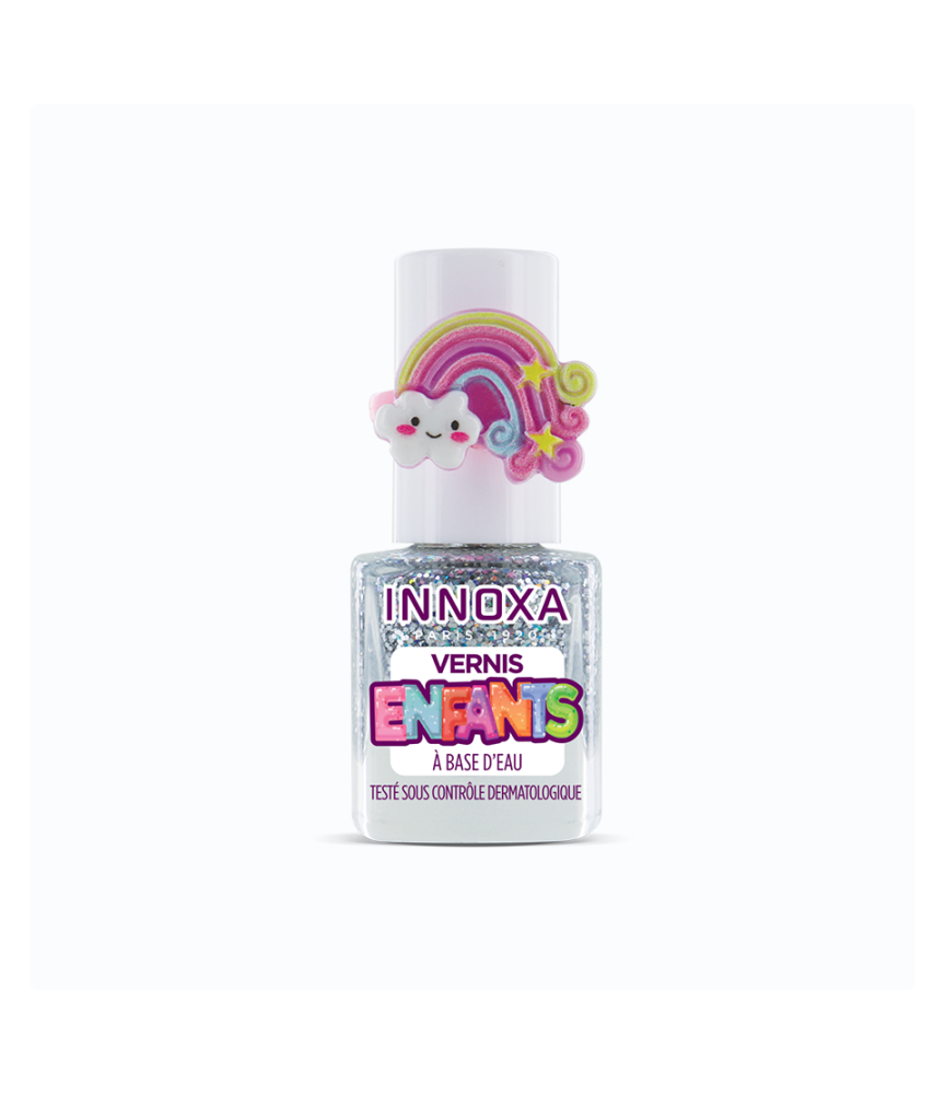 INX VERNIS A ONGLE ENFANT ARC-EN-CIEL PAILLETTE