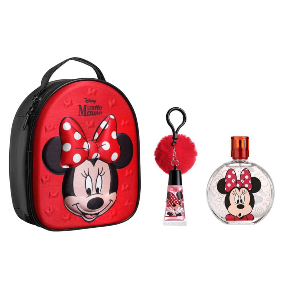 PARF DISNEY COF MINNIE ZIP CASE EDT 100 ML + LIPGLOSS + POMPOM CHARM