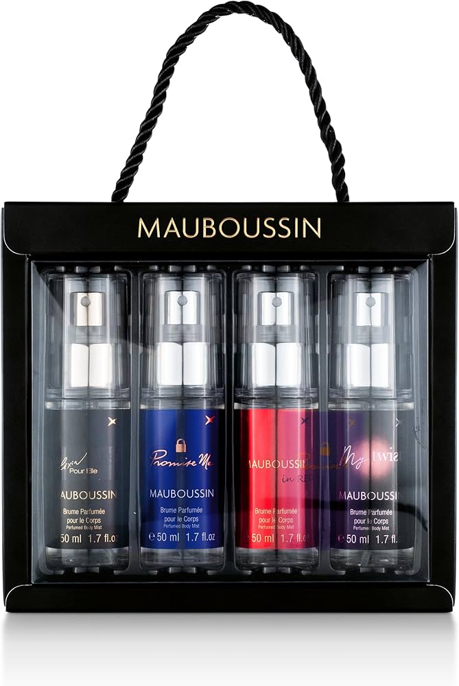 PARF MAUBOUSSIN COF BEST SELLER BODY MIST 4X 50ML (PM, ELIXIR, IN RED,MY TWIST)
