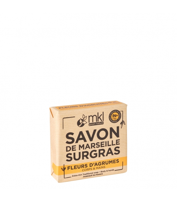 MKL SAVON MARSEILLE SURGRAS FLEURS D'AGRUMES 100G