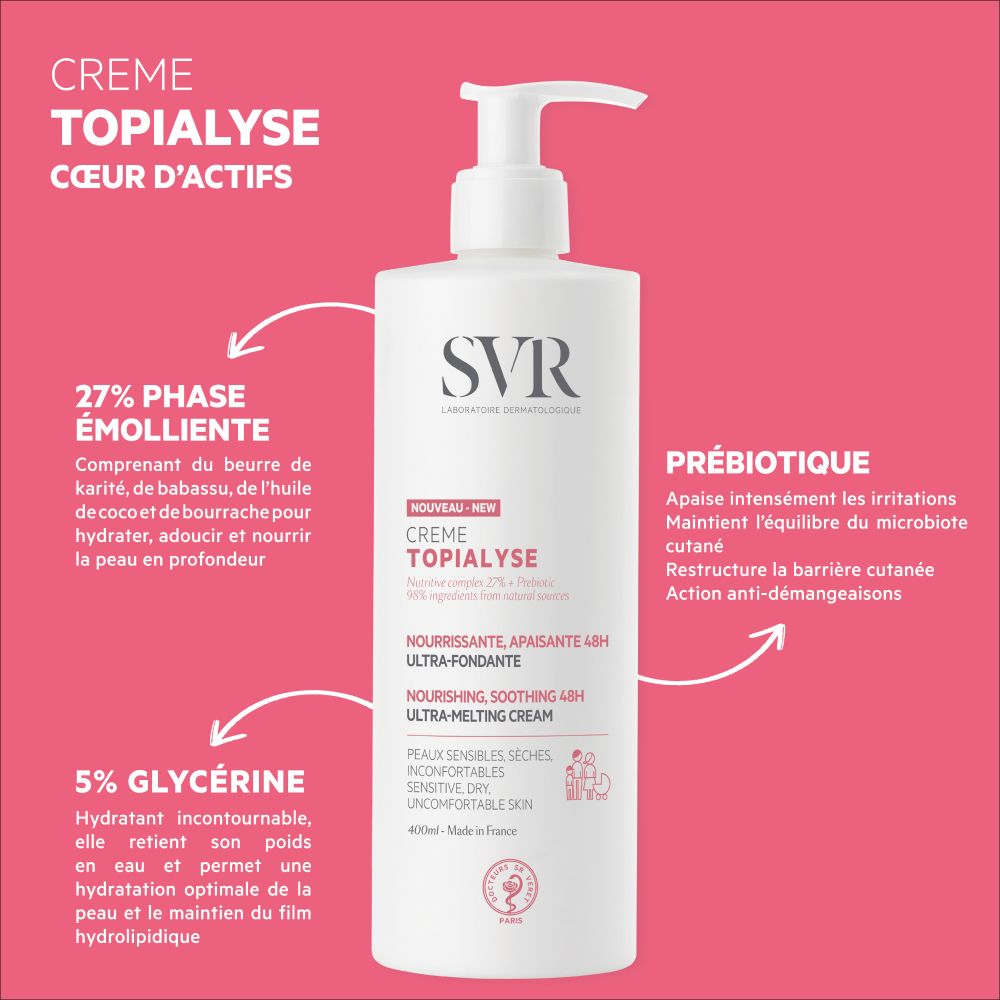 SVR TOPIALYSE CREME NOURRISSANTE APAISANTE 48H 400ML