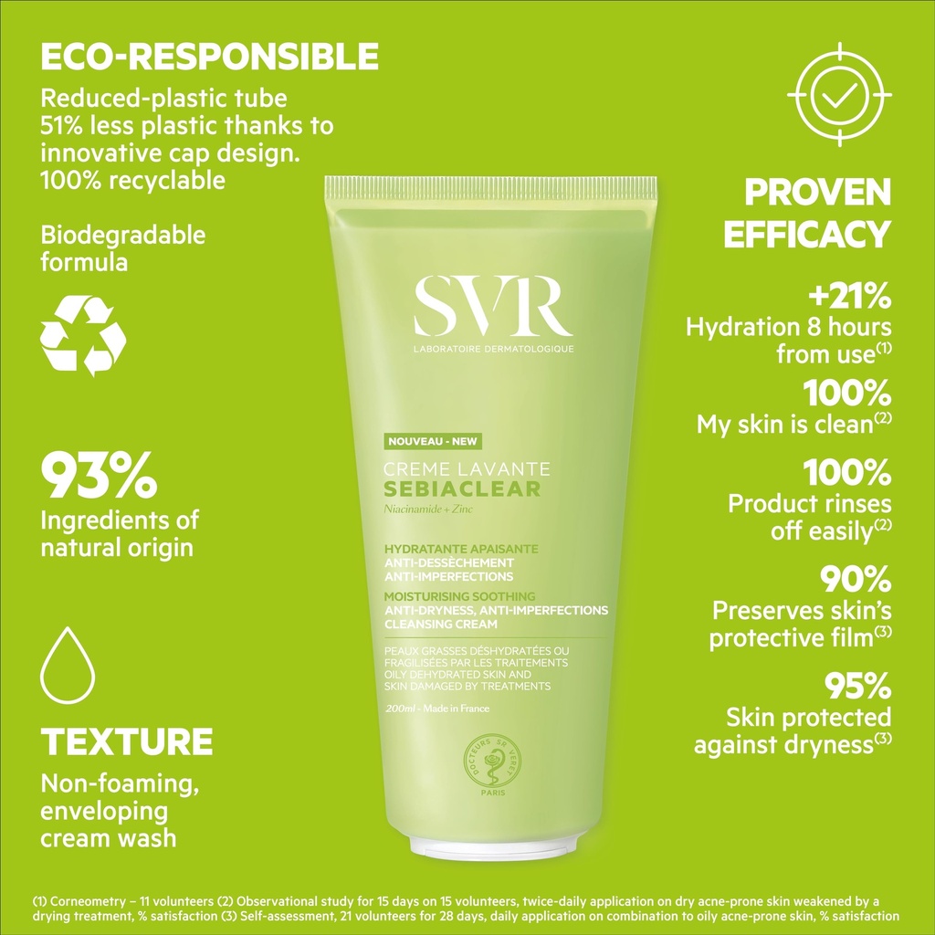 SVR SEBIACLEAR CREME LAVANTE HYDRANTANTE APAISANTE 200ML