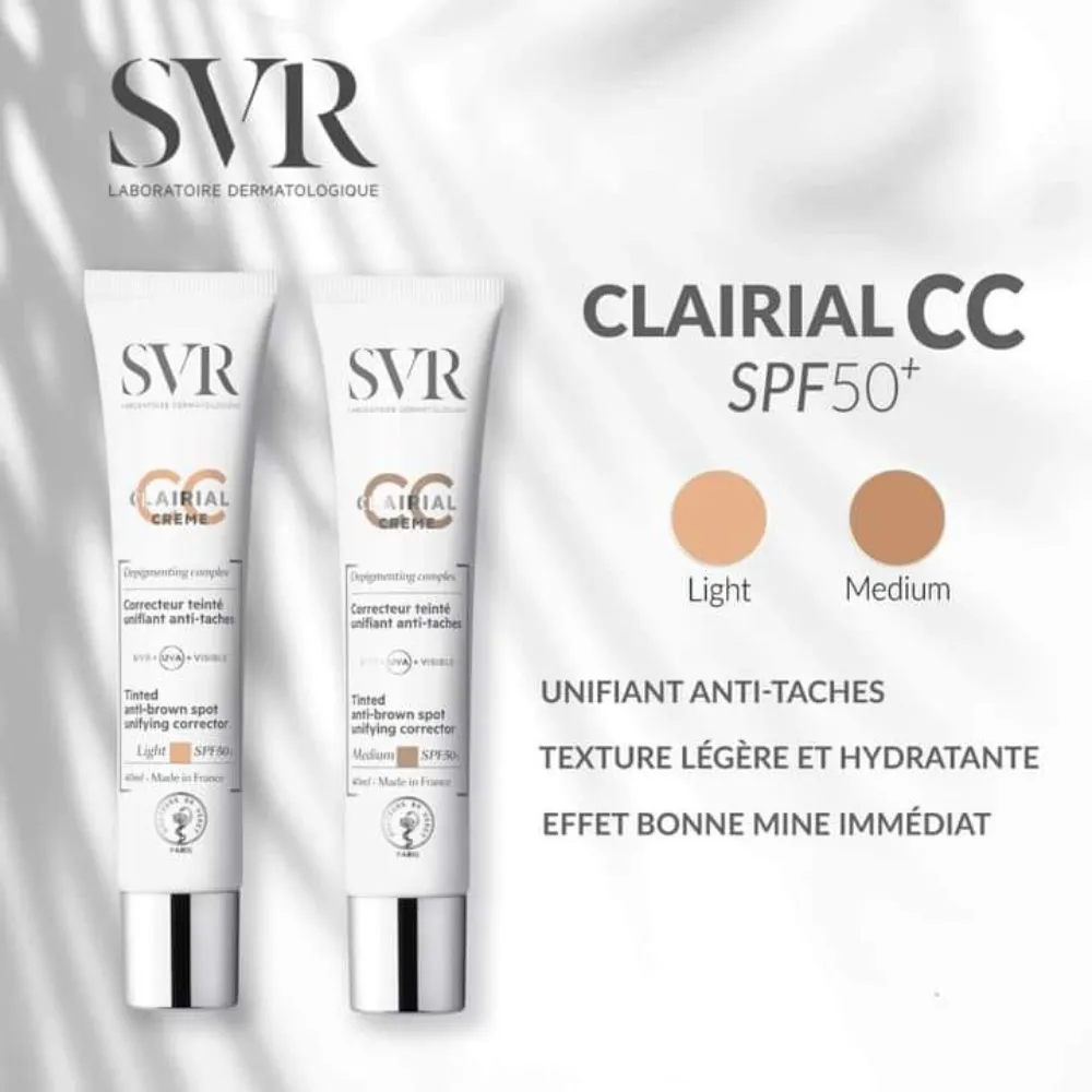 SVR CLAIRIAL CC SPF50+LIGHT 40ML