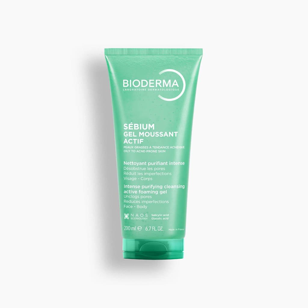 BIODERMA-SEBIUM GEL MOUSSANT ACTIF PEAUX MIXTES A GRASSES 200ml