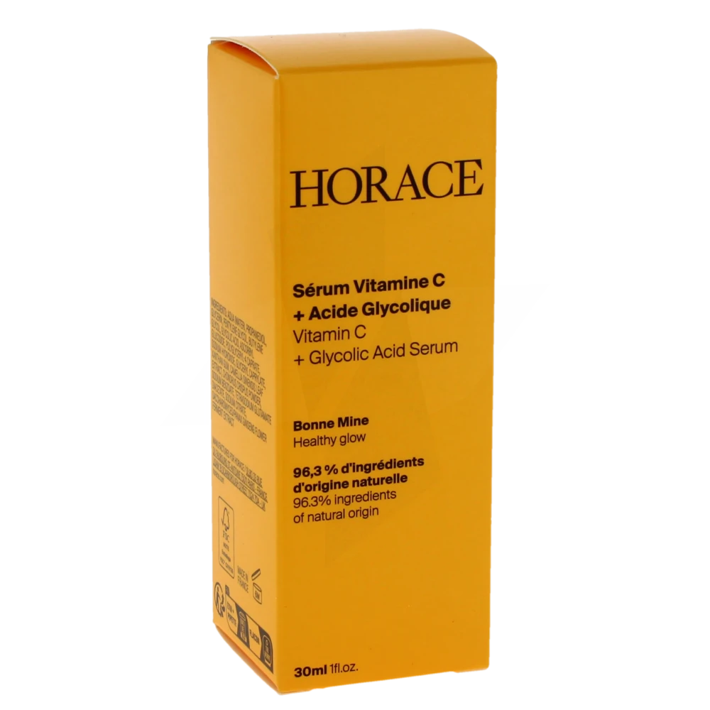 HORACE SERUM BONNE MINE VITAMINE C ET ACIDE GLYCOLIQUE PEAUX TERNES 30ml