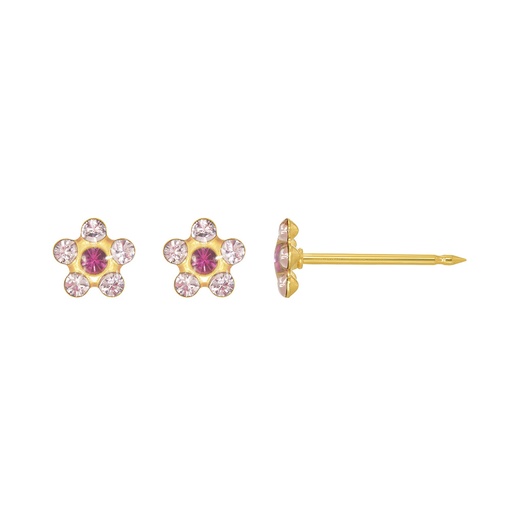 BOUCLE DORE CRISTAL ROS & FUCHI REF835C-5