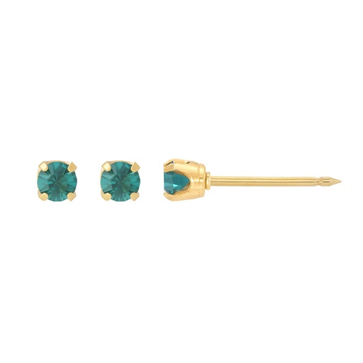 BOUCLE DORE MAI / EMERAUDE REF 85C