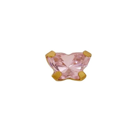 BOUCLE DORE PAPILLON CRISTAL REF 896-4