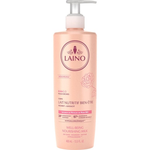LAINO LAIT NUTRITIF DOUCEUR ROSE BIO 400ML