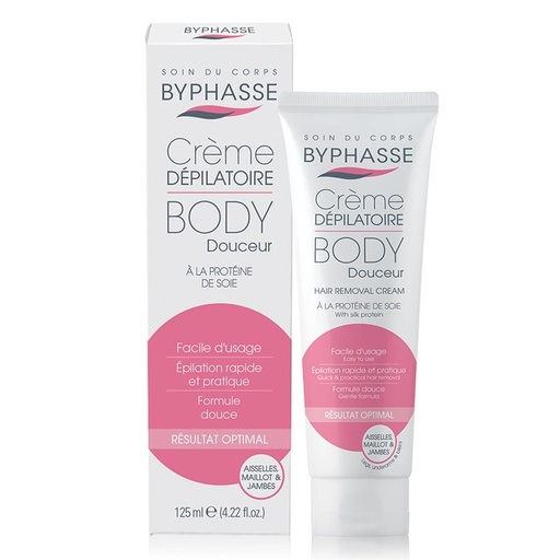 BYPHASSE CREME DEPILATOIRE SOIE T/125ML