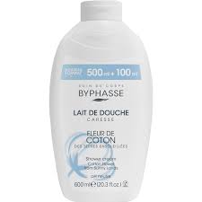 BYPHASSE LAIT DOUCHE FLEUR DE COTON FL/600 ML