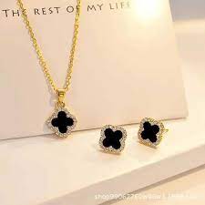 COLLIER TREFLE + BOUCLES