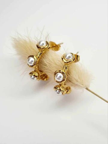 BOUCLE CREOLE PERLE 4.5