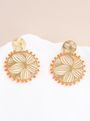 BOUCLE PEND FLEUR & PERLE 5.5