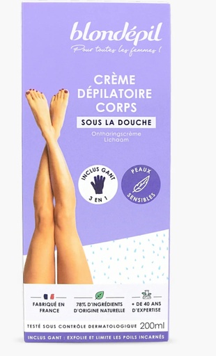 BLONDEPIL CR DEPILATOIRE FL/200 ML+GANT