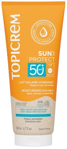 TOPICREM LAIT SOLAIRE HYDRA SPF50+ FL/200 ML