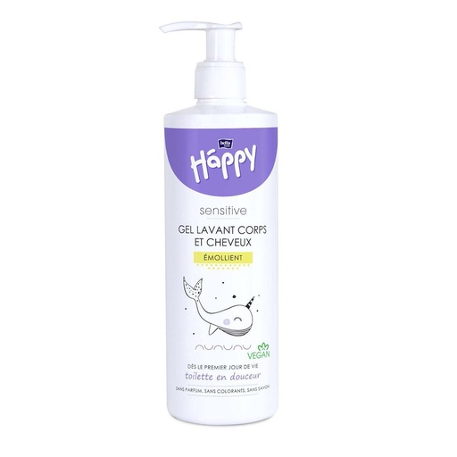 HAPPY SENSITIVE GEL LAVANT CORPS ET CHEVEUX 400ML